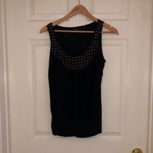 Black Bronze Studded Tank Top